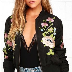 Floral Bomber Jacket by Glamorous Sz XS